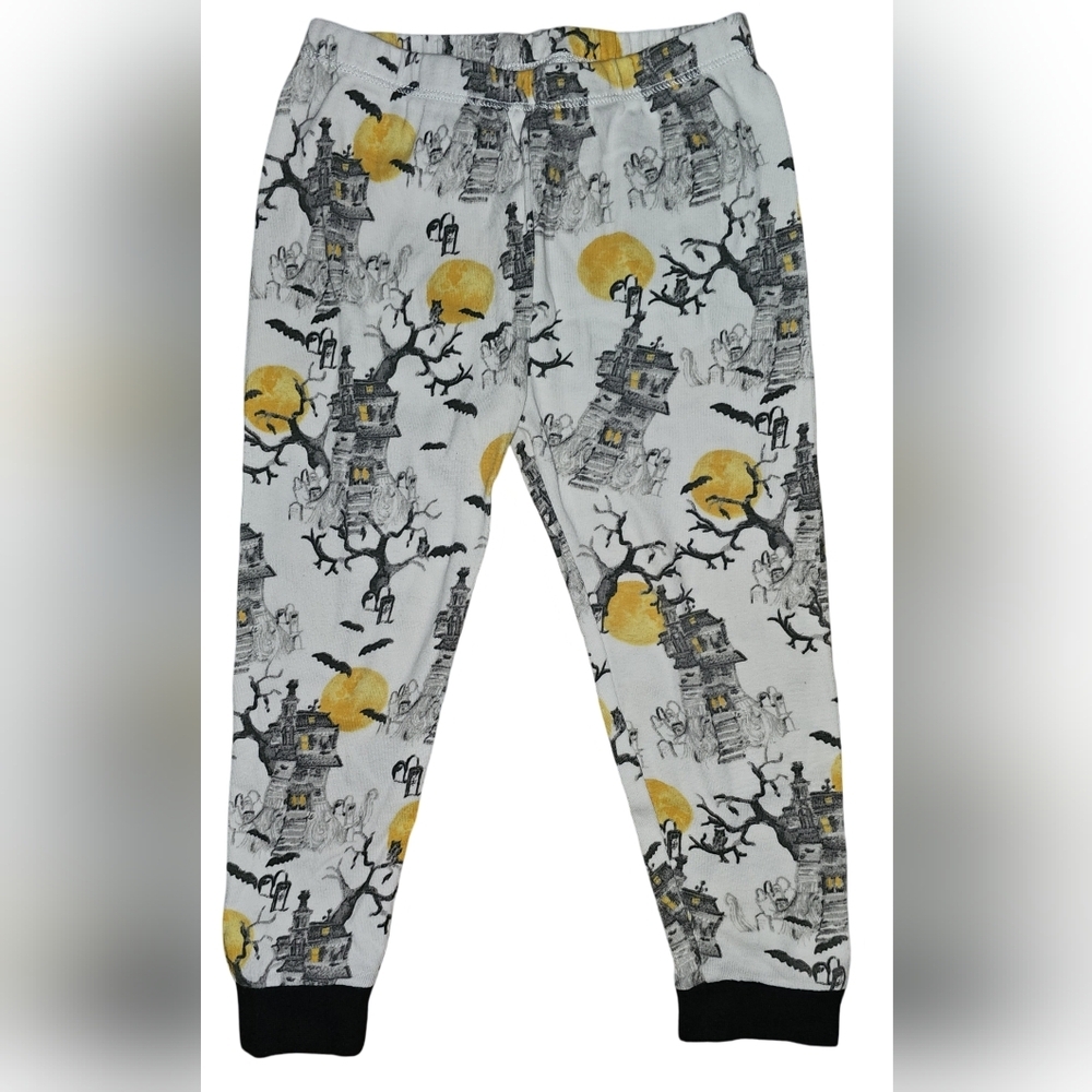 Burt’s Bees Kids Halloween PJ Set Haunted House Organic Cotton Unisex PJ Sz 3T - Picture 6 of 16